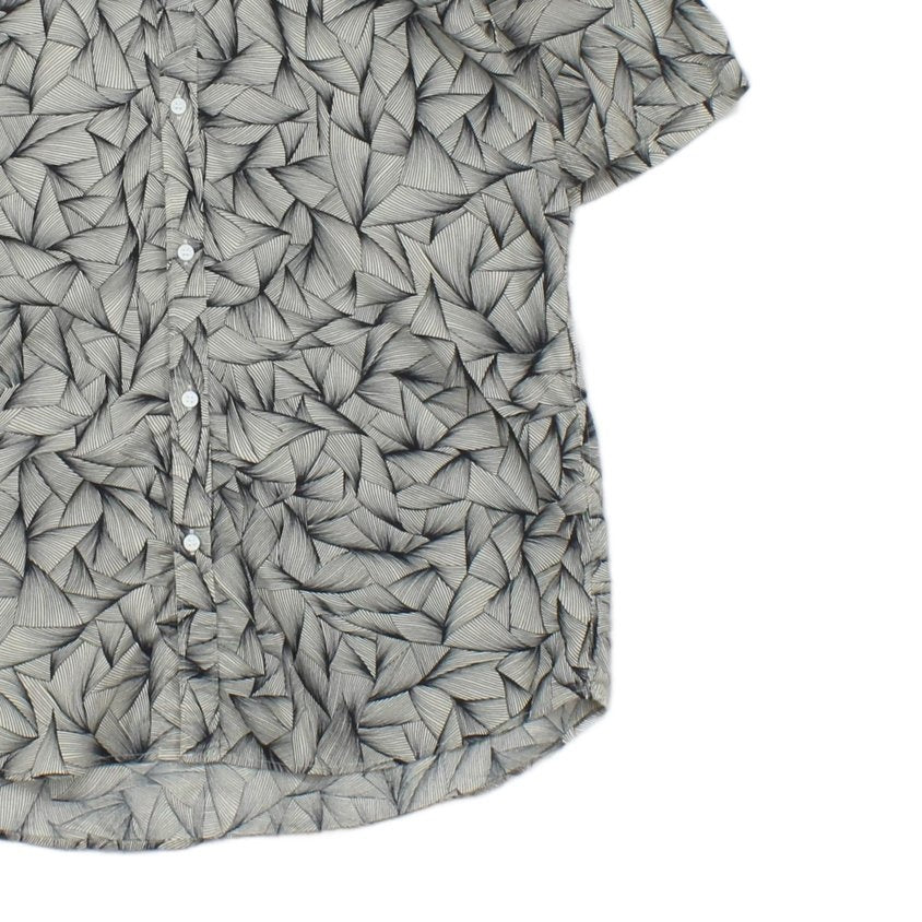 Mens Geometric Shirt Short Sleeve