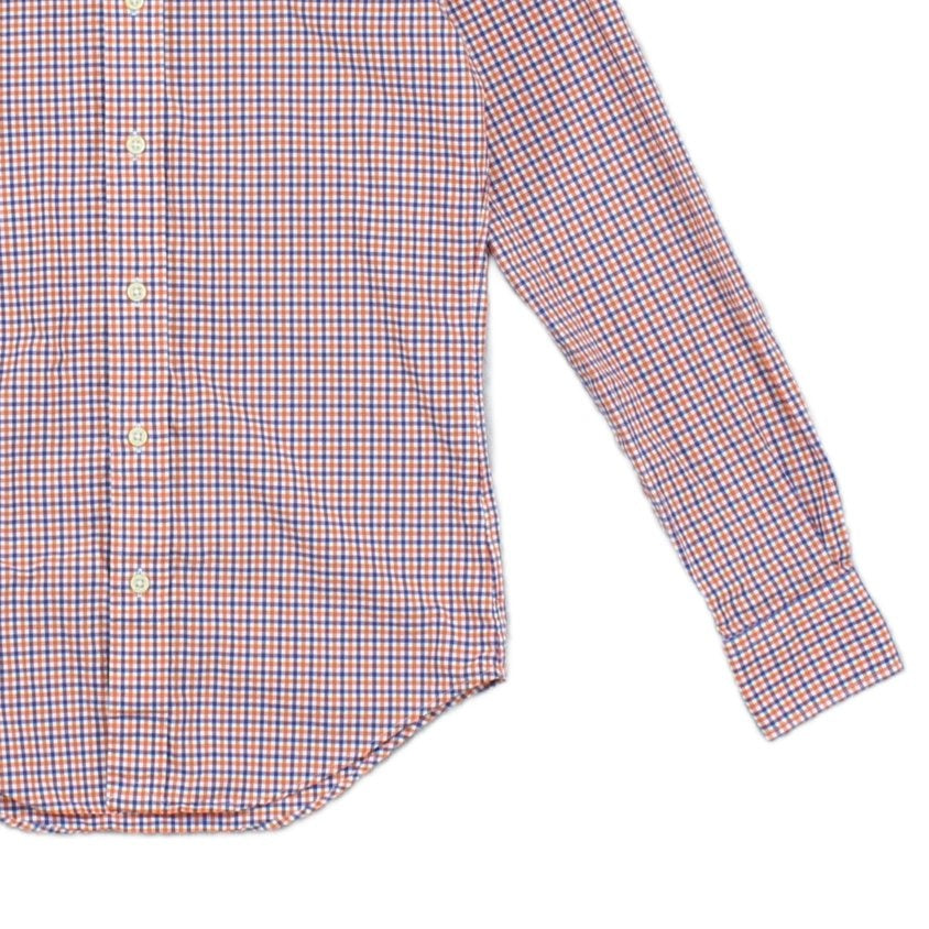 Mens Check Shirt Slim Fit Pattern Button Up