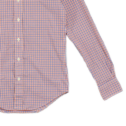 Mens Check Shirt Slim Fit Pattern Button Up