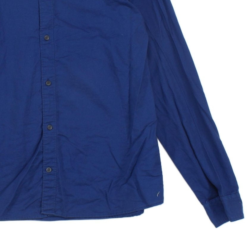 Mens Shirt Button Up Long Sleeve Cotton
