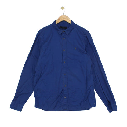 Mens Shirt Button Up Long Sleeve Cotton