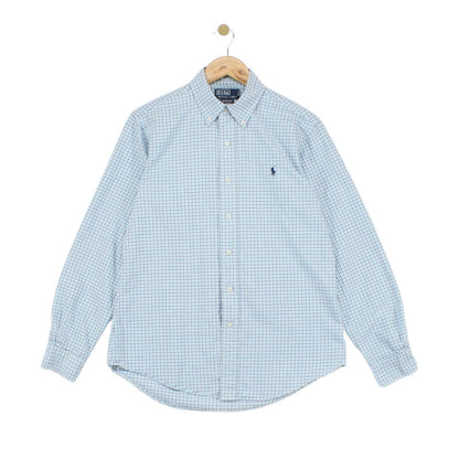 Mens Check Shirt Custom Fit Long Sleeve