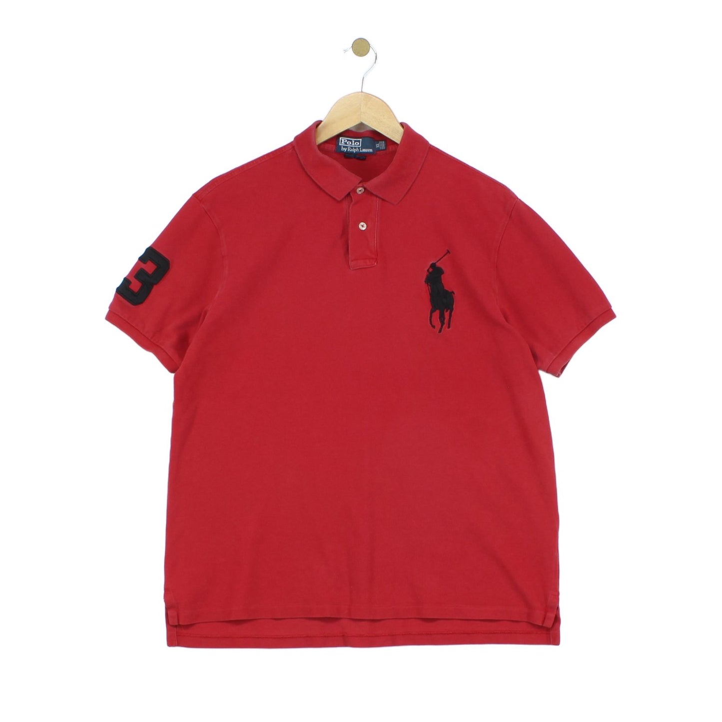 Mens Big Pony Polo Shirt Logo Short Sleeve