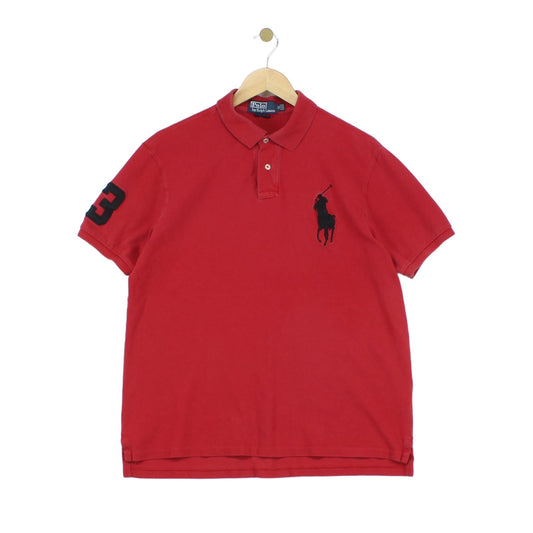 Mens Big Pony Polo Shirt Logo Short Sleeve