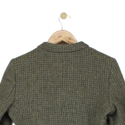 Womens Tweed Blazer Made In Portugal Herringbone