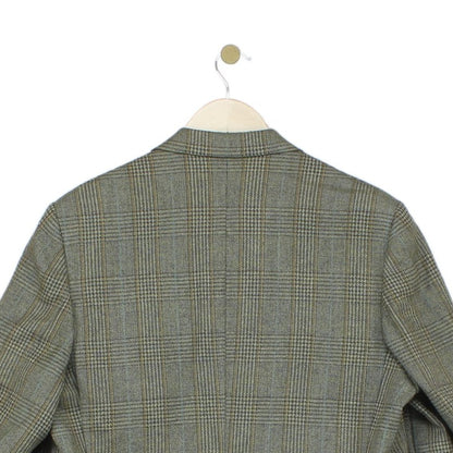 Mens Tweed Blazer Check Tailored Long