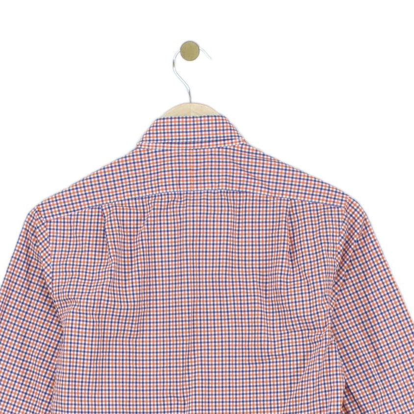 Mens Check Shirt Slim Fit Pattern Button Up