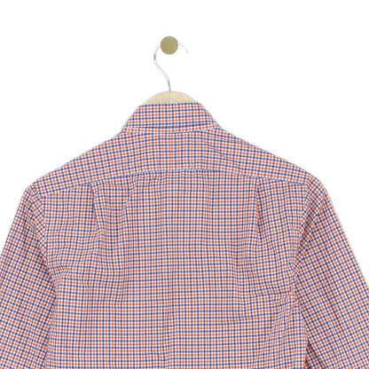Mens Check Shirt Slim Fit Pattern Button Up