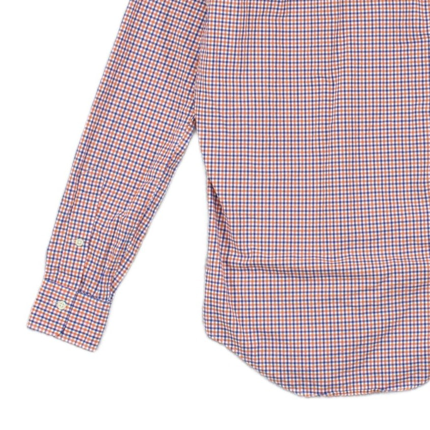 Mens Check Shirt Slim Fit Pattern Button Up