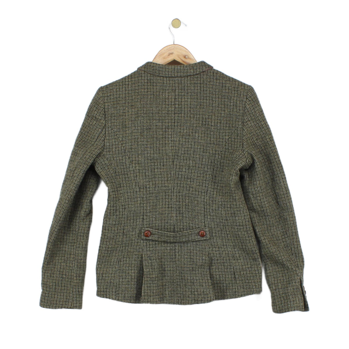 Womens Tweed Blazer Made In Portugal Herringbone