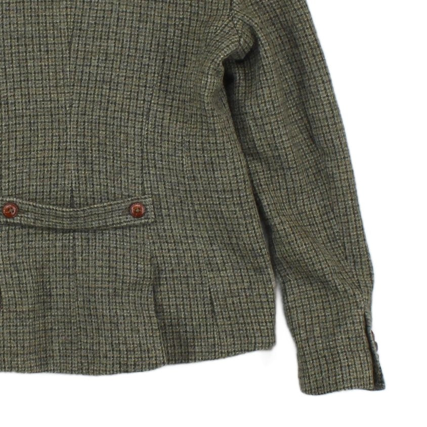 Womens Tweed Blazer Made In Portugal Herringbone
