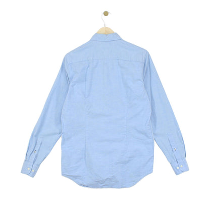 Mens Shirt Stretch Slim Fit Long Sleeve Button Up