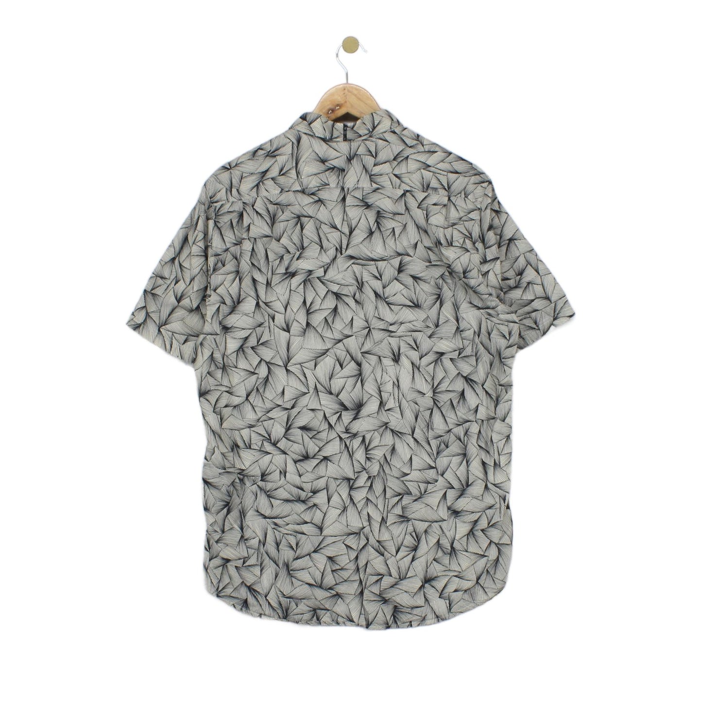 Mens Geometric Shirt Short Sleeve