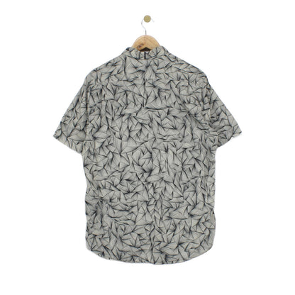 Mens Geometric Shirt Short Sleeve