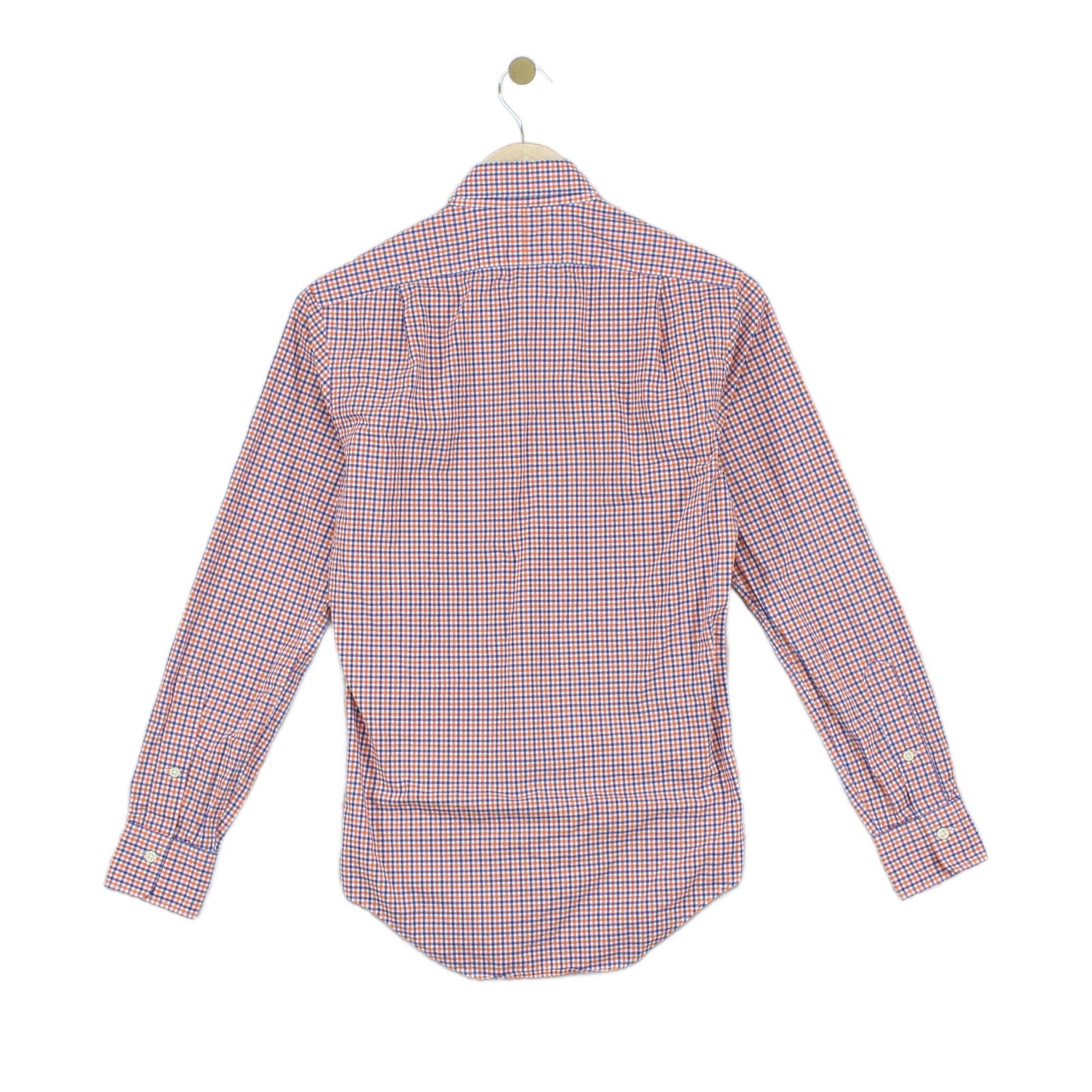 Mens Check Shirt Slim Fit Pattern Button Up
