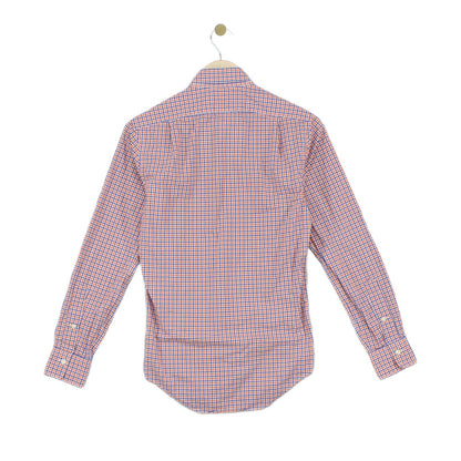 Mens Check Shirt Slim Fit Pattern Button Up