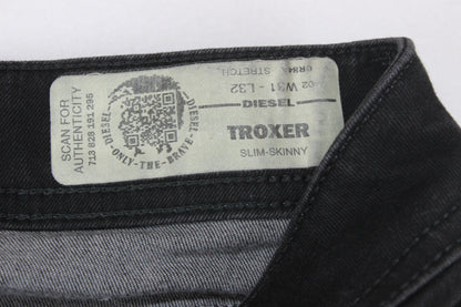 Mens Troxer Jeans Slim Skinny Stretch