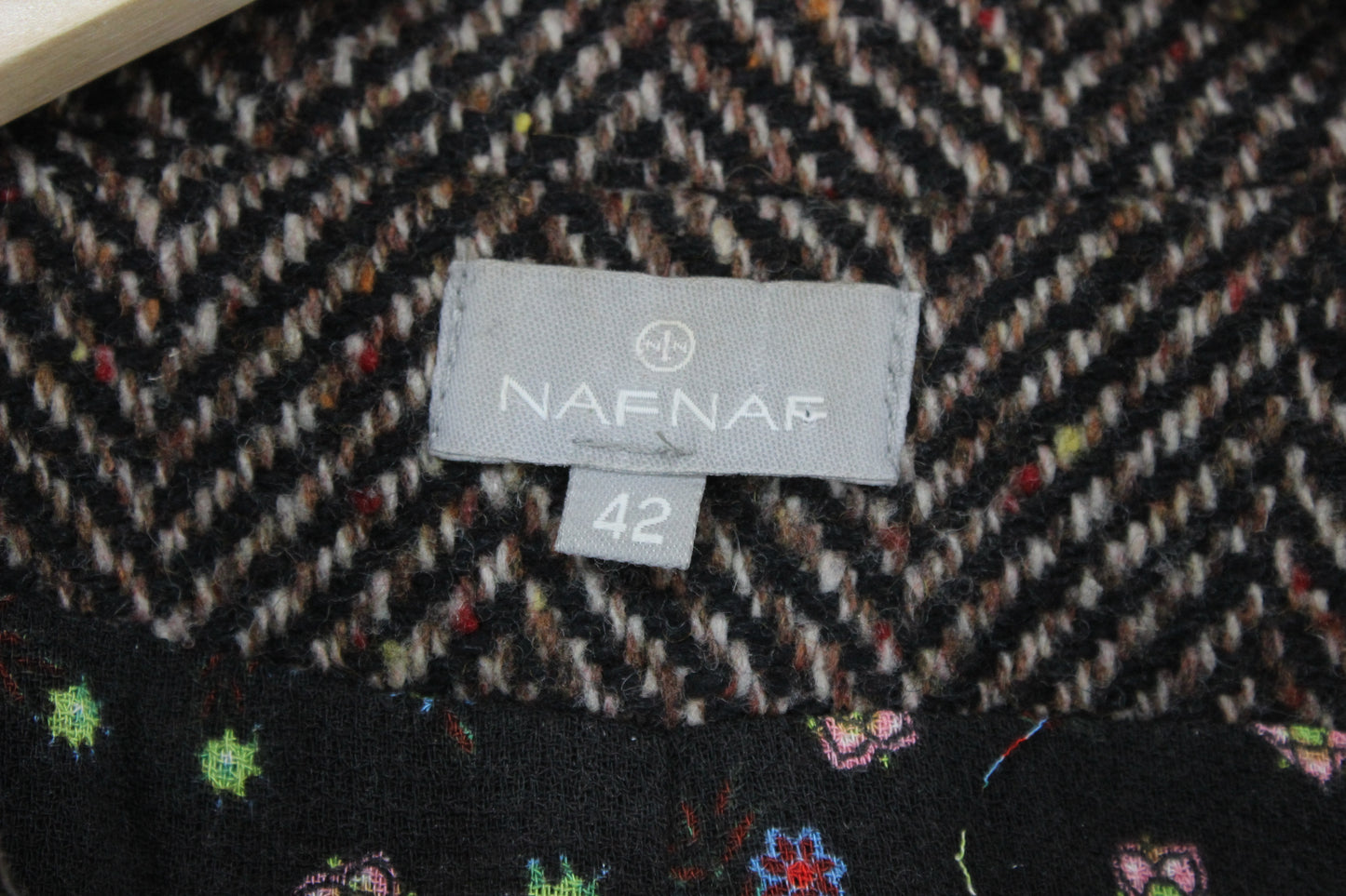 Womens Wool Blazer Floral Embroidered
