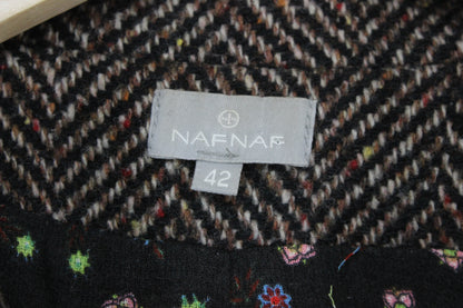 Womens Wool Blazer Floral Embroidered