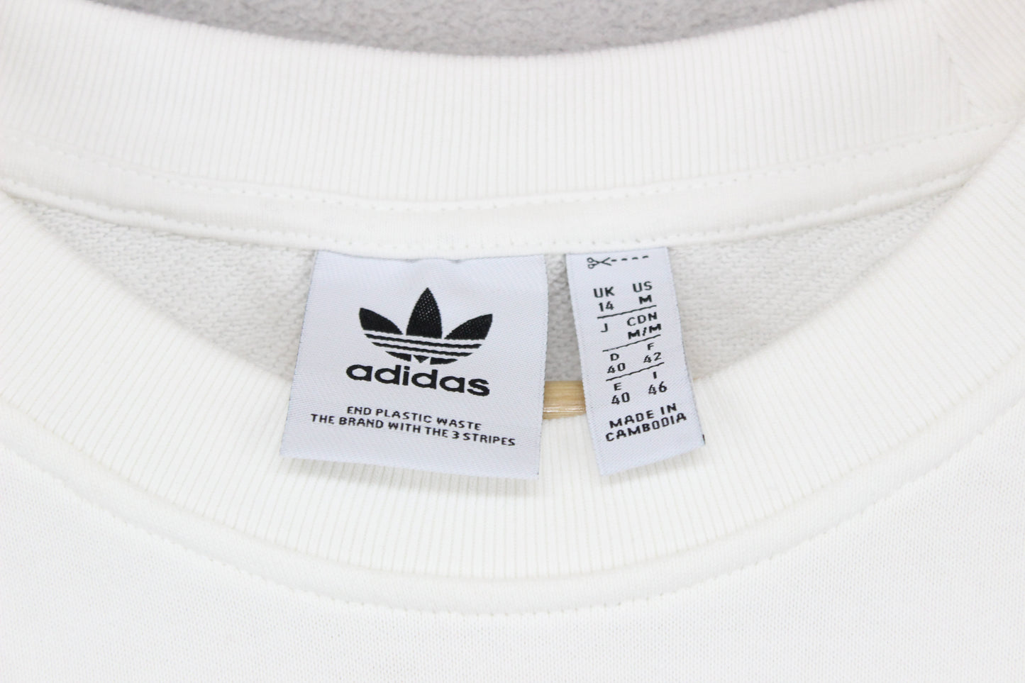 Womens Sweatshirt Embroidered Logo Stripes