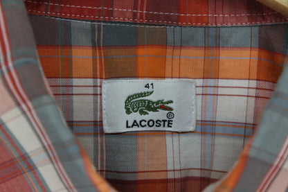 Mens Check Shirt Short Sleeve Button Up