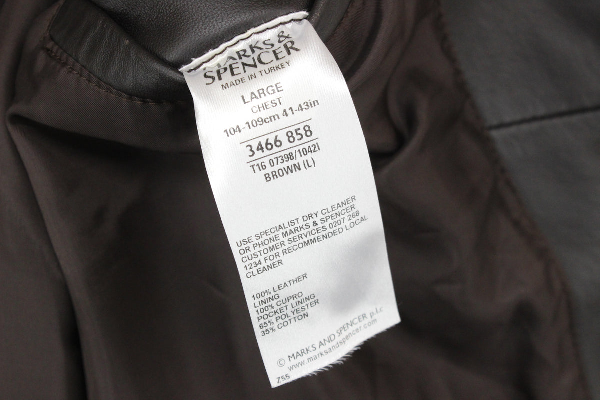 Mens Leather Jacket Full Zip