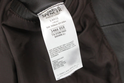 Mens Leather Jacket Full Zip