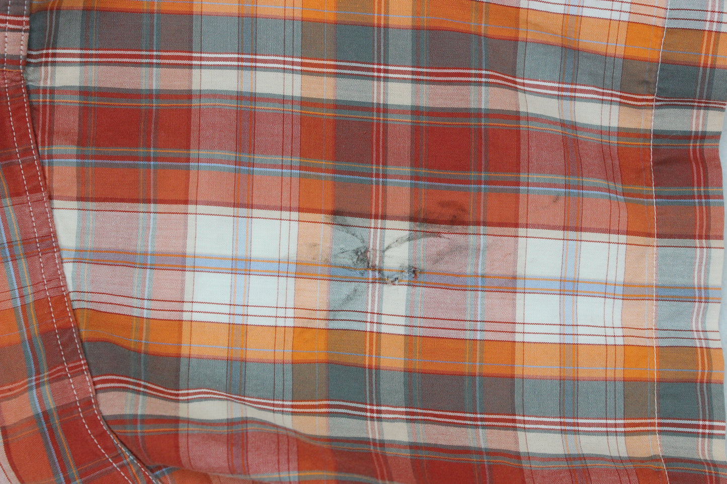 Mens Check Shirt Short Sleeve Button Up