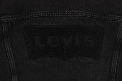 Mens Sherpa Denim Jacket Trucker Snap