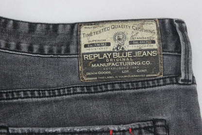 Mens Jennon Jeans Button Fly Denim Stretch