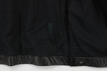 Mens Leather Jacket Utility Pockets Biker