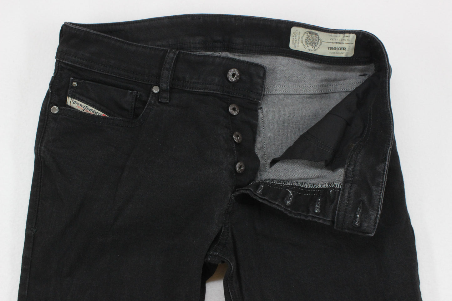 Mens Troxer Jeans Slim Skinny Stretch