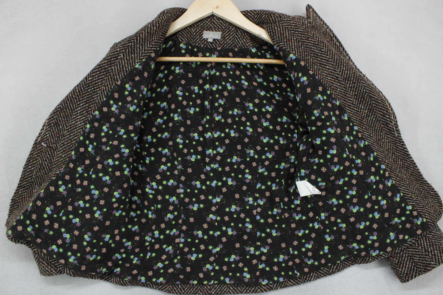 Womens Wool Blazer Floral Embroidered