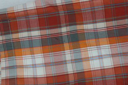 Mens Check Shirt Short Sleeve Button Up