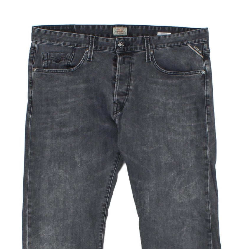 Mens Jennon Jeans Button Fly Denim Stretch