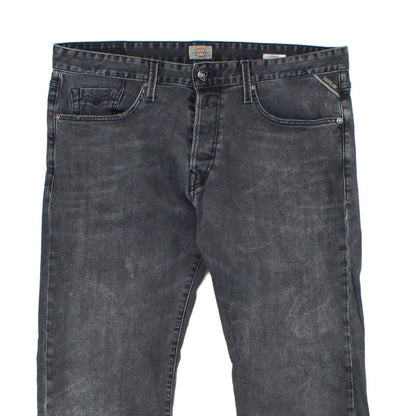 Mens Jennon Jeans Button Fly Denim Stretch
