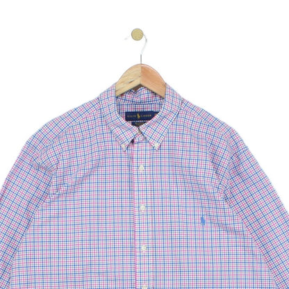 Mens Check Shirt Stretch Button Up