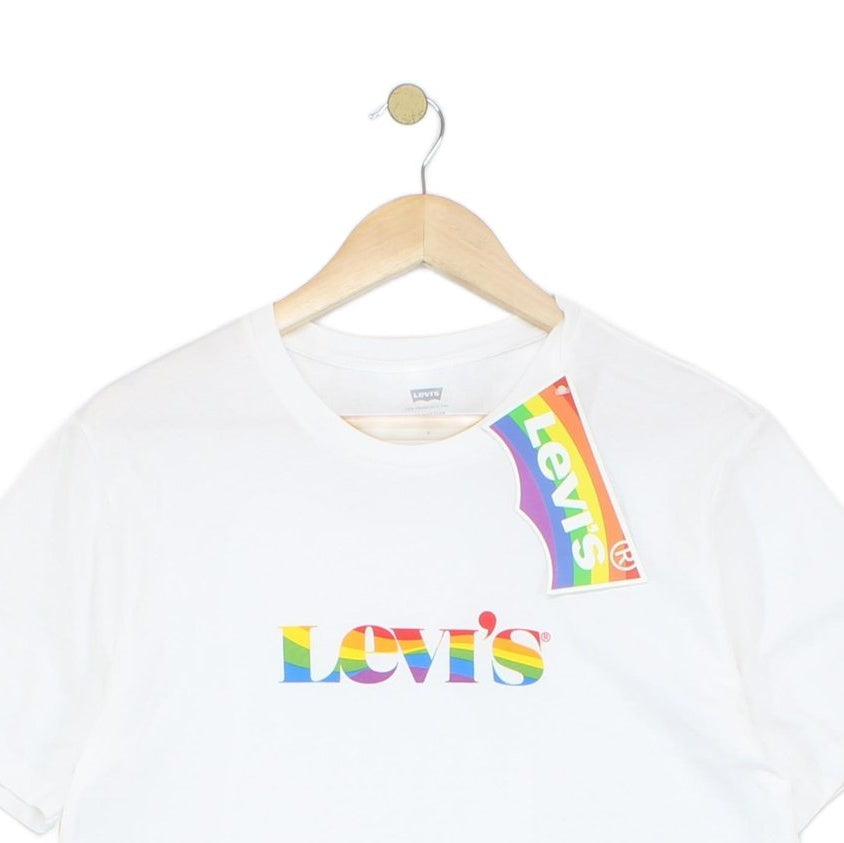 Mens Pride T-Shirt Rainbow Graphic Crew Neck