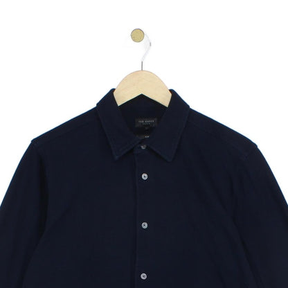 Mens Shirt Slim Long Sleeve Cotton