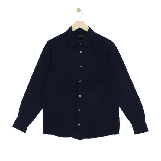 Mens Shirt Slim Long Sleeve Cotton
