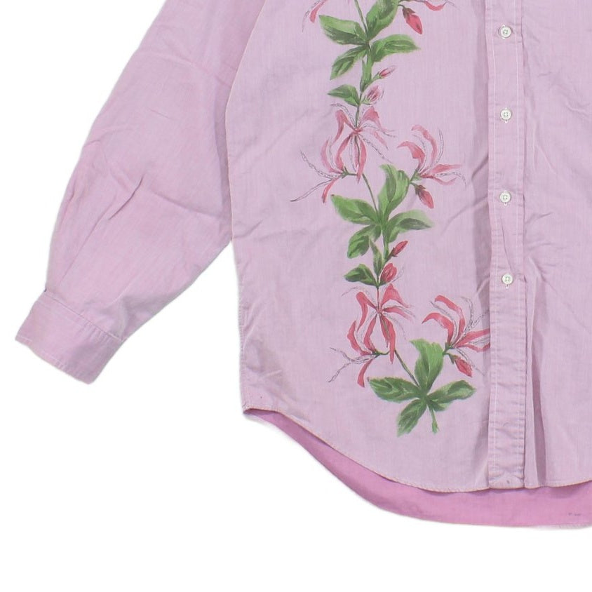Mens Floral Shirt Yarmouth Long Sleeve Button Down