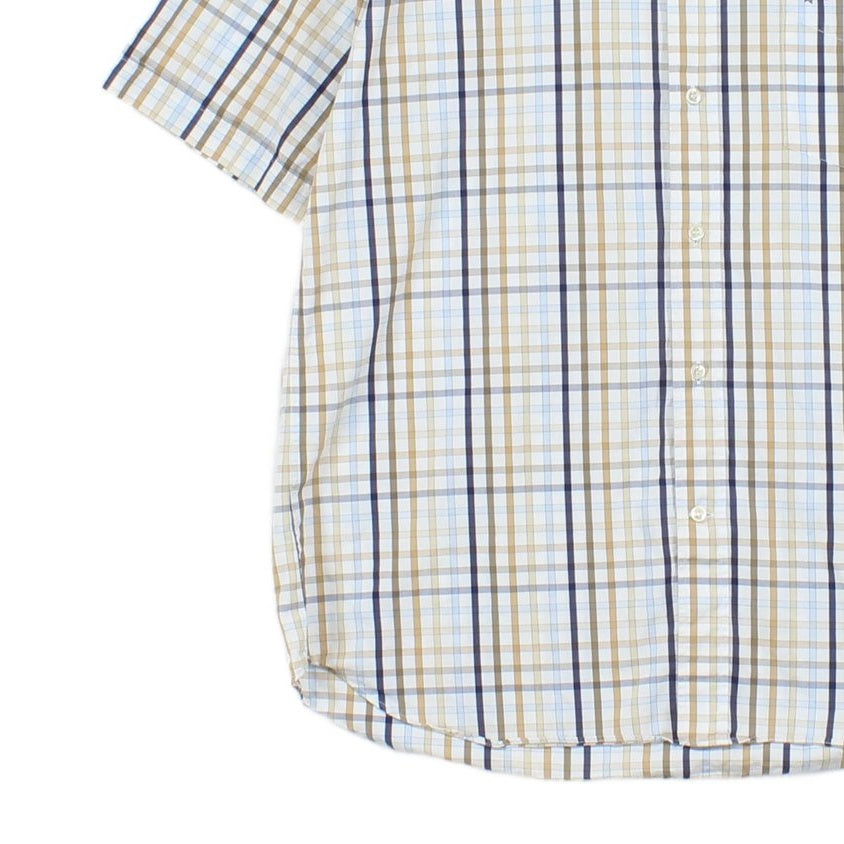 Mens Plaid Shirt Short Sleeve
