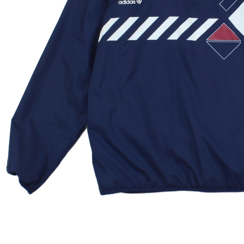 Mens Track Jacket 1/4 Zip Streetwear Logo Retro