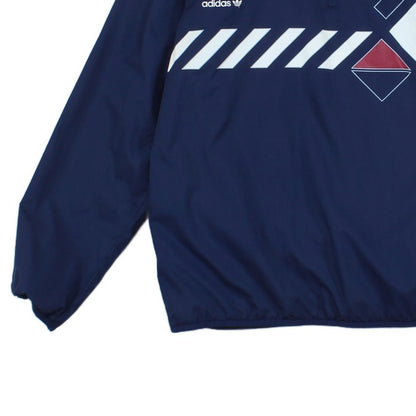 Mens Track Jacket 1/4 Zip Streetwear Logo Retro