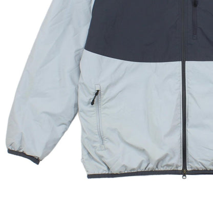 Mens Quilted Jacket Hooded Full Zip Two Tone Fleece Lined