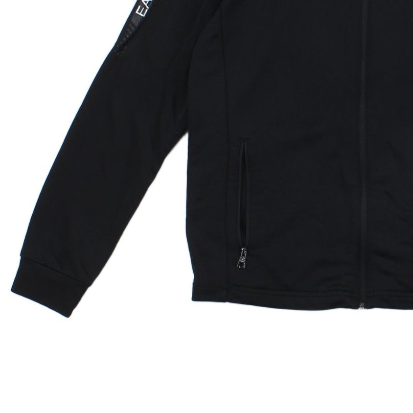 Mens Hoodie Full Zip Logo Sleeve