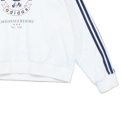 Womens Sweatshirt Embroidered Logo Stripes