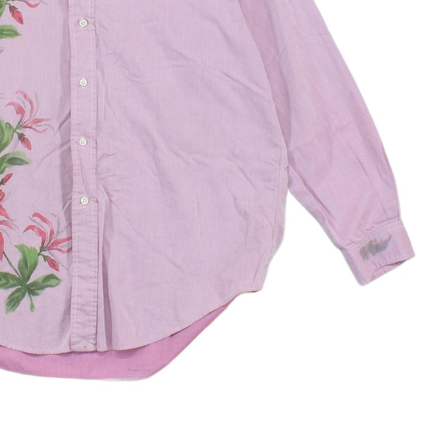 Mens Floral Shirt Yarmouth Long Sleeve Button Down