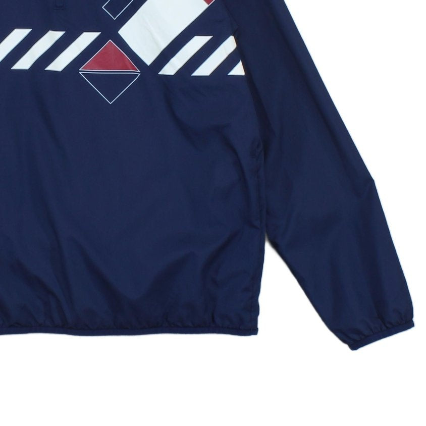Mens Track Jacket 1/4 Zip Streetwear Logo Retro