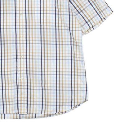 Mens Plaid Shirt Short Sleeve